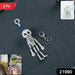 Skeleton Doll Keychain with Metal Keychain Hook (2 Pc) by Your Brand