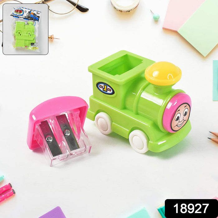 Train Double Hole Pencil Sharpener (1 Pc) by Your Brand