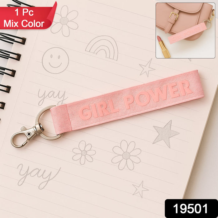 Fabric Ribbon Keychain (1 Pc, Mix Color) by Your Brand