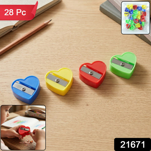 Heart Shape Pencil Sharpener (28 Pc Set) by Your Brand
