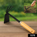2 in 1 Double Hoe Gardening Tool with Wooden Handle by Your Brand