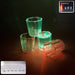 LED light-up shot glass set with glowing colors