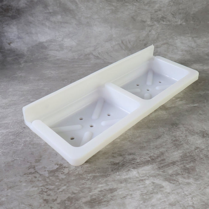Wall Mounted Double Compartment Soap & Sponge Holder (1 Pc) by Your Brand