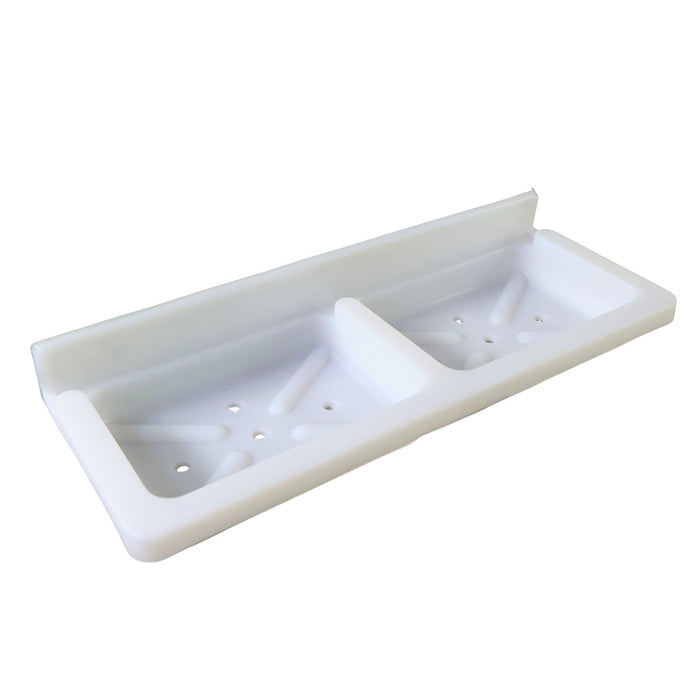 Wall Mounted Double Compartment Soap & Sponge Holder (1 Pc) by Your Brand