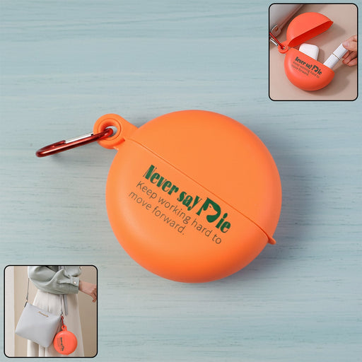 Plastic Round Multi-Purpose Empty Storage Box with Keychain (1 Pc) by Your Brand