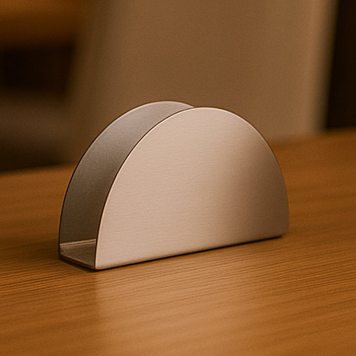 Stainless Steel Half-Moon Shaped Tissue Paper Napkin Holder Stand (1 Pc)