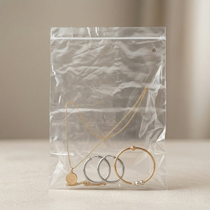 Transparent Plastic Zip Lock Bag (1 Pc, 33x23 Cm) by Your Brand