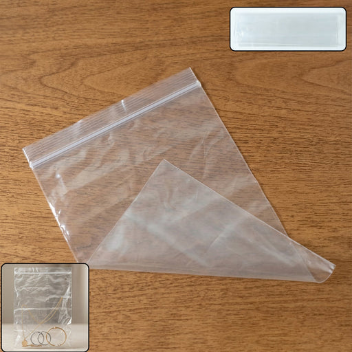 Transparent Plastic Zip Lock Bag (1 Pc, 33x23 Cm) by Your Brand