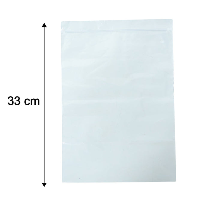 Transparent Plastic Zip Lock Bag (1 Pc, 33x23 Cm) by Your Brand